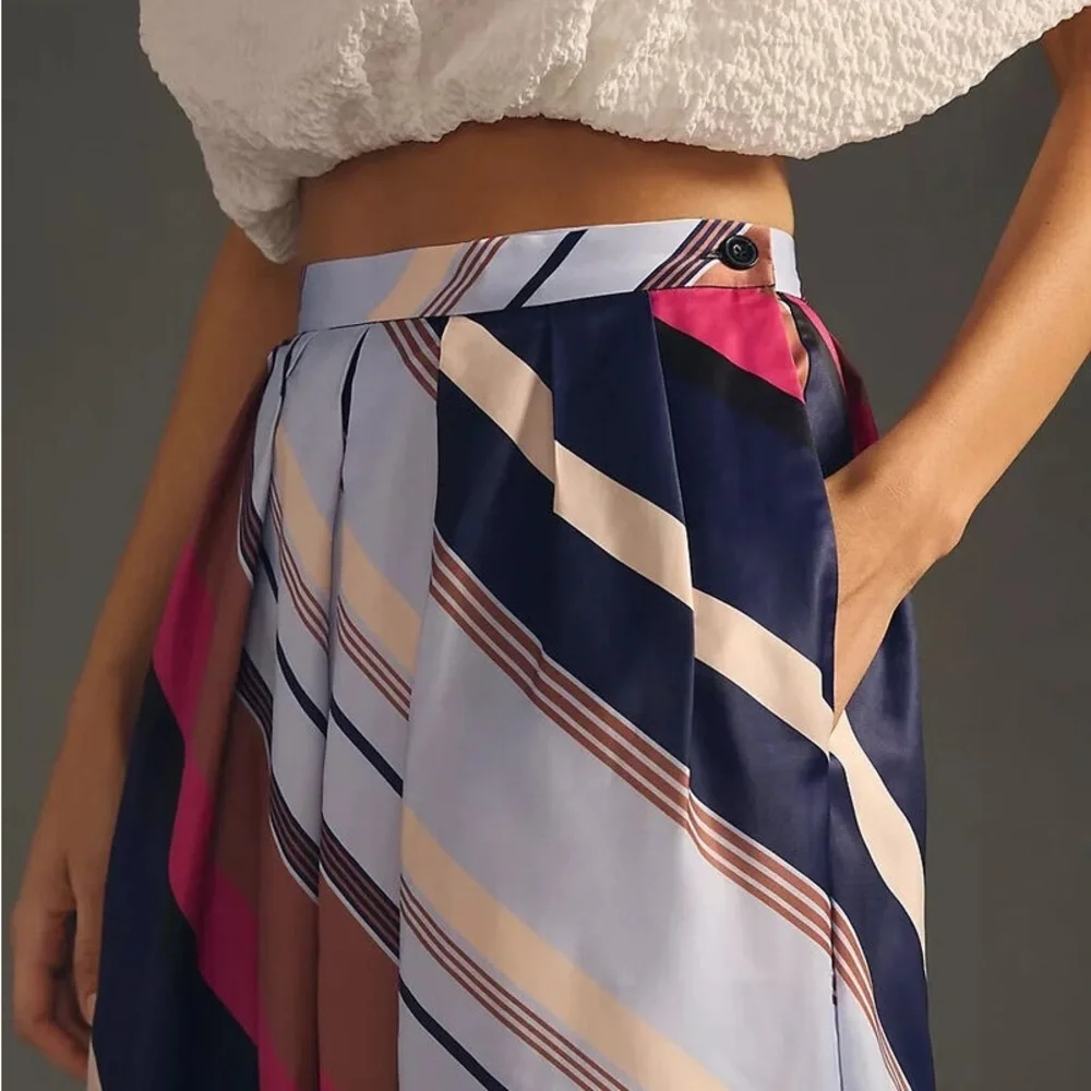 Anthropologie Maeve Balloon Striped Pants Size 6 - Picture 2 of 6